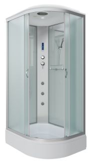 Душевая кабина Niagara NG-33394-14LF с гидромассажем 130x90см серебро/матовое